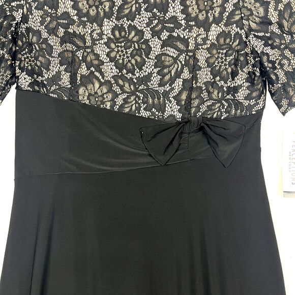 Perceptions Black and Lace Midi Dress - Picture 8 of 13